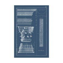 Trademark Fine Art 'Column And Cornice Blueprint I' Canvas Art by Vision Studio