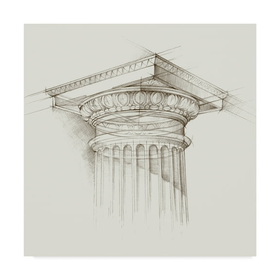 Trademark Fine Art 'Column Schematic I' Canvas Art by Ethan Harper