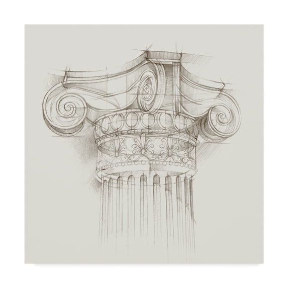 Trademark Fine Art 'Column Schematic II' Canvas Art by Ethan Harper