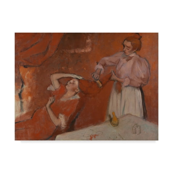 Trademark Fine Art 'Combing the Hair (La Coiffure), c.1896' Canvas Art by Edgar Degas