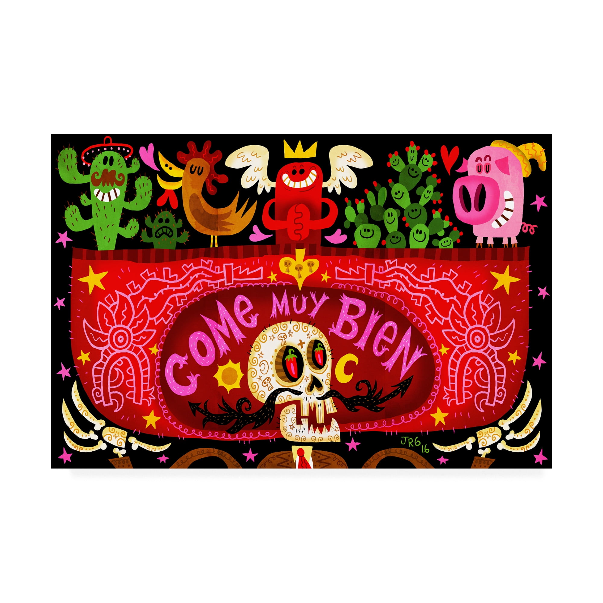Trademark Fine Art 'Come Muy Bien' Canvas Art by Jorge R. Gutierre