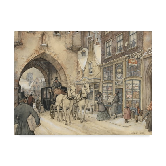 Trademark Fine Art 'Coming Through The Arch' Canvas Art by Anton Pieck