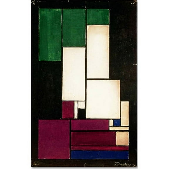 Trademark Fine Art "Composition, 1922" Canvas Art by Theo van Doesburg