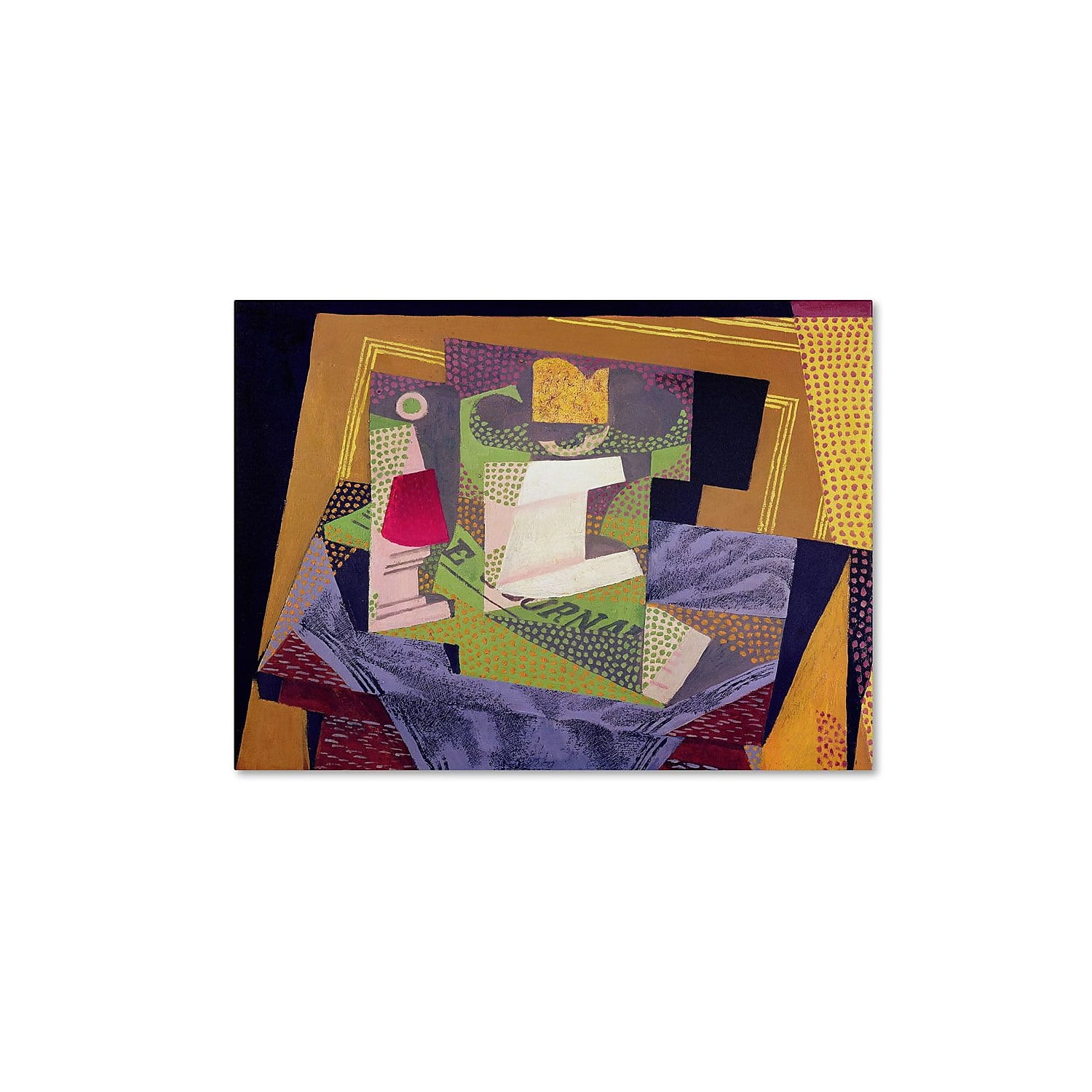 Trademark Fine Art "Composition on a Table, 1916" Canvas Art by Juan Gris