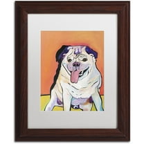 Trademark Fine Art "Conan" Canvas Art by Pat Saunders-White, White Matte, Wood Frame