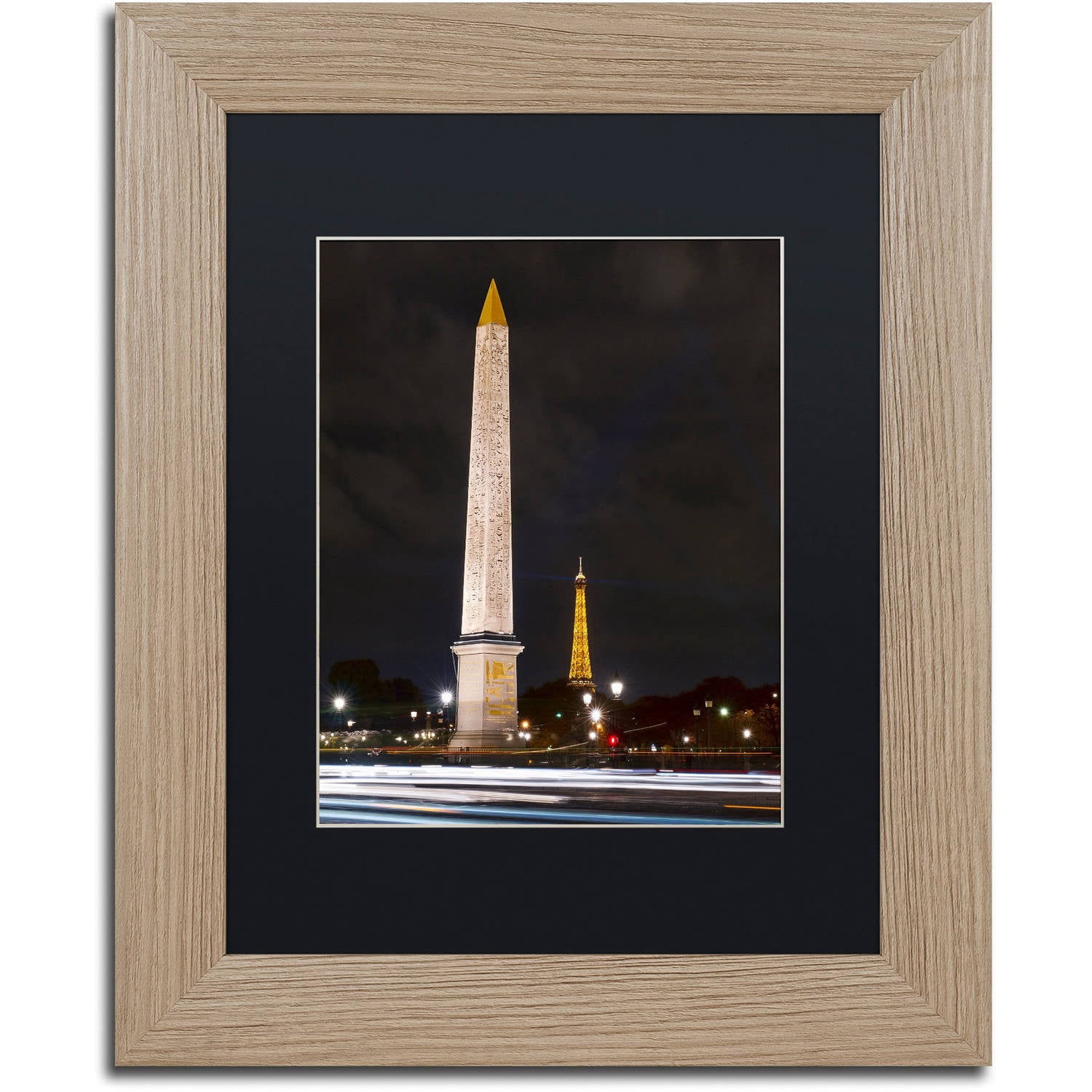 Trademark Fine Art "Concorde Place" Canvas Art by Michael Blanchette Photography Black Matte, Birch Frame