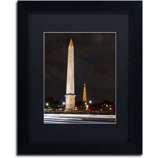 Trademark Fine Art "Concorde Place" Canvas Art by Michael Blanchette Photography Black Matte, Black Frame