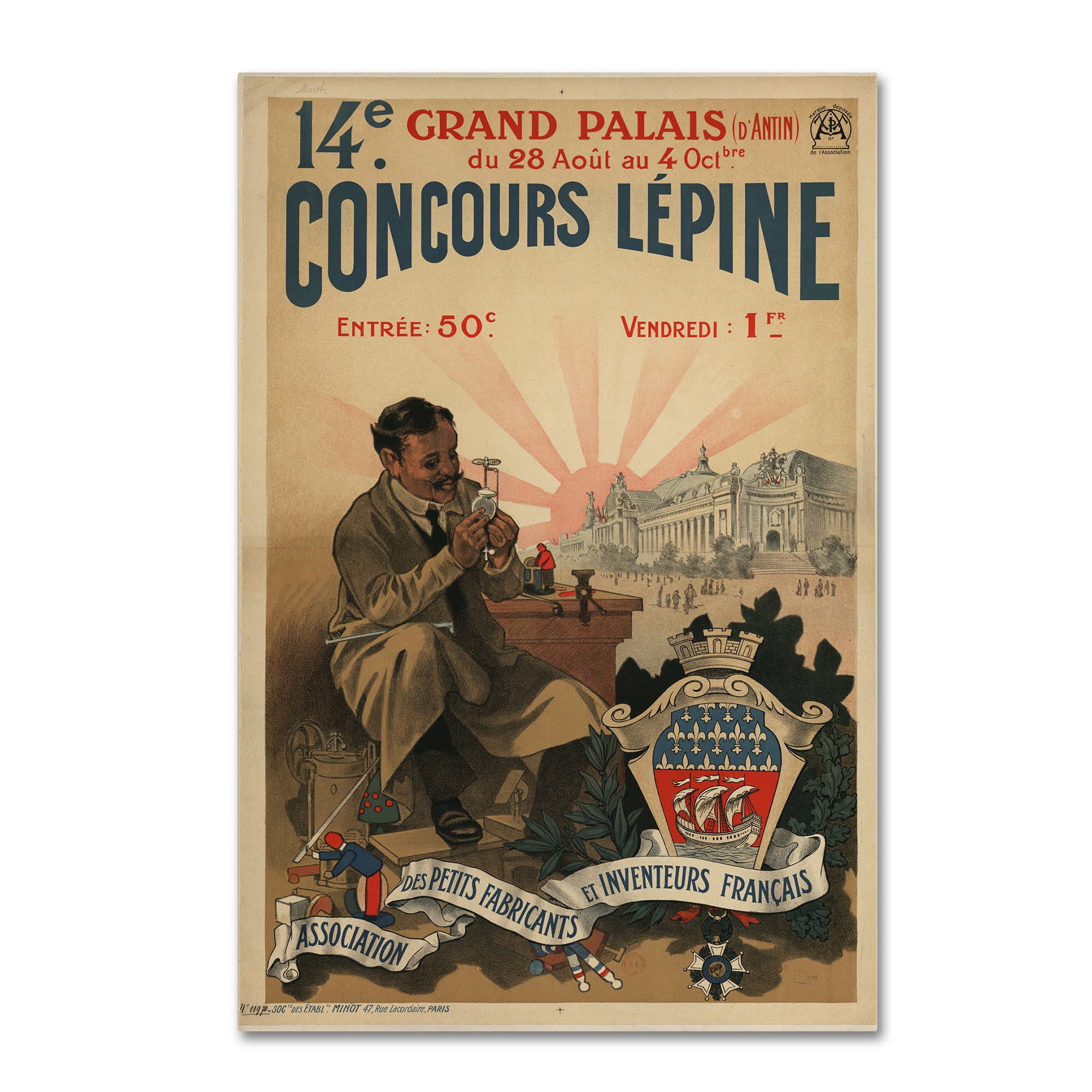 Trademark Fine Art 'Concours Lepine 1910' Canvas Art by Vintage Apple Collection