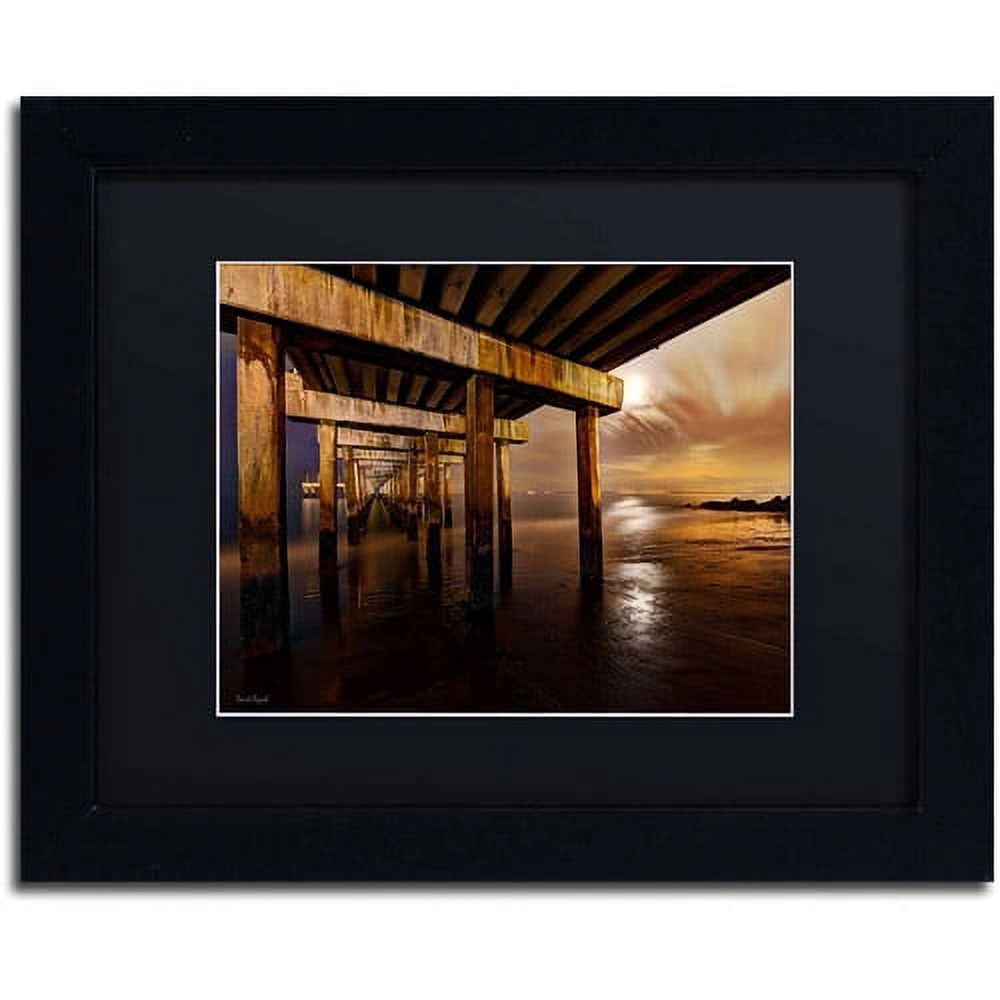 Trademark Fine Art "Coney Island - Brooklyn, NY II" Canvas Art by David Ayash, Black Matte, Black Frame