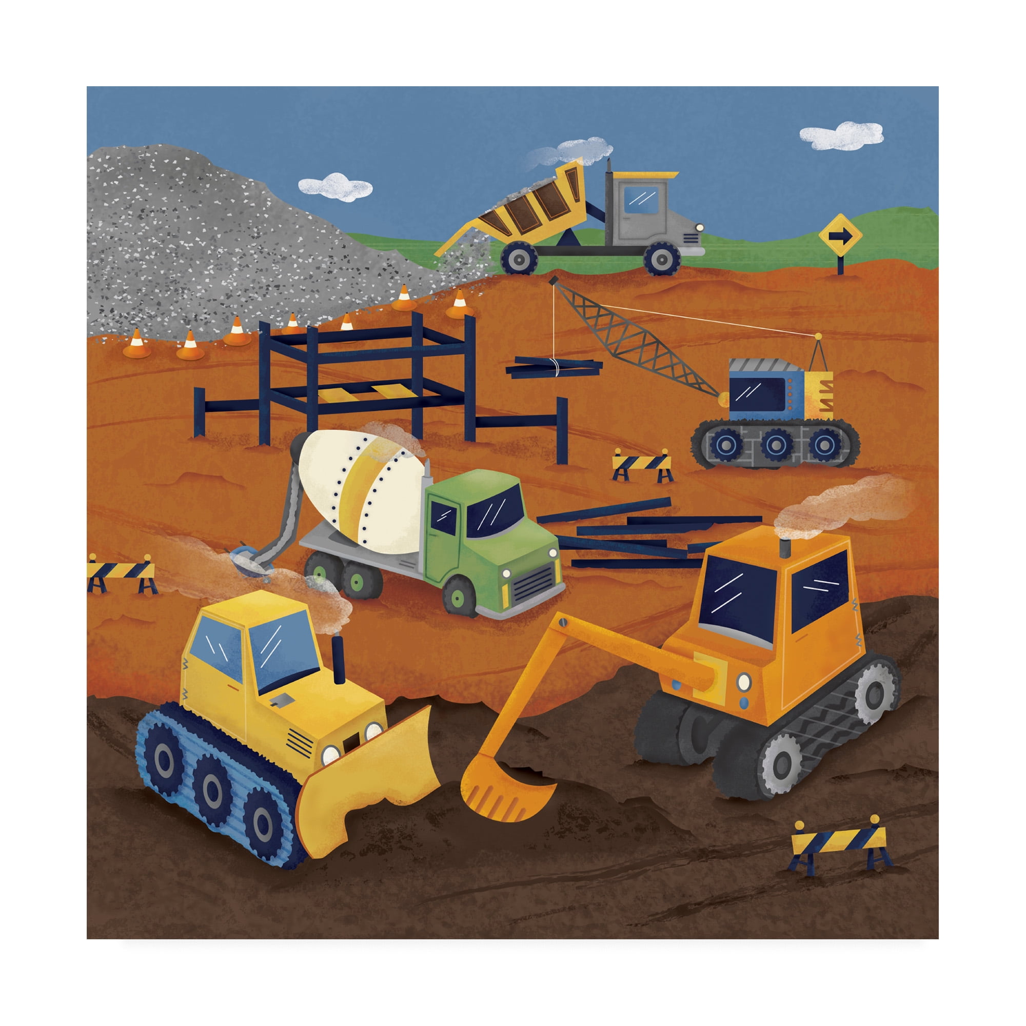 Trademark Fine Art 'Construction 1' Canvas Art by Holli Conger