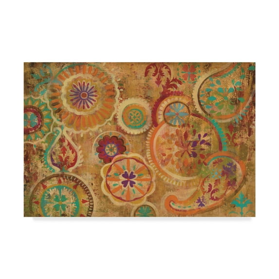 Trademark Fine Art 'Contemporary Paisley Eggplant' Canvas Art by Silvia Vassileva