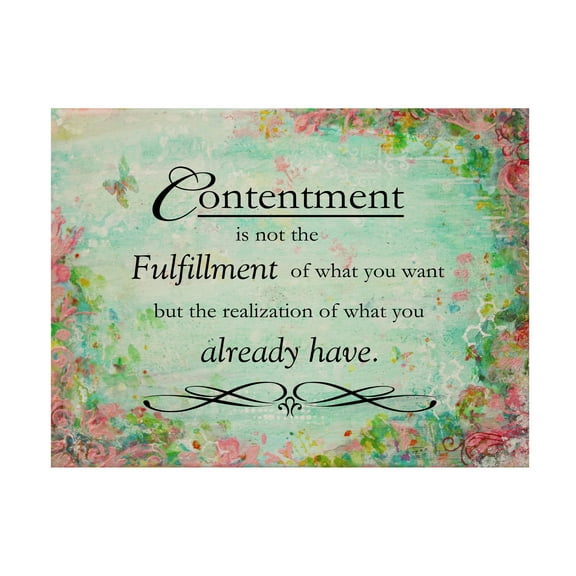 Trademark Fine Art 'Contentment (floral theme)' Canvas Art by Janelle Nichol