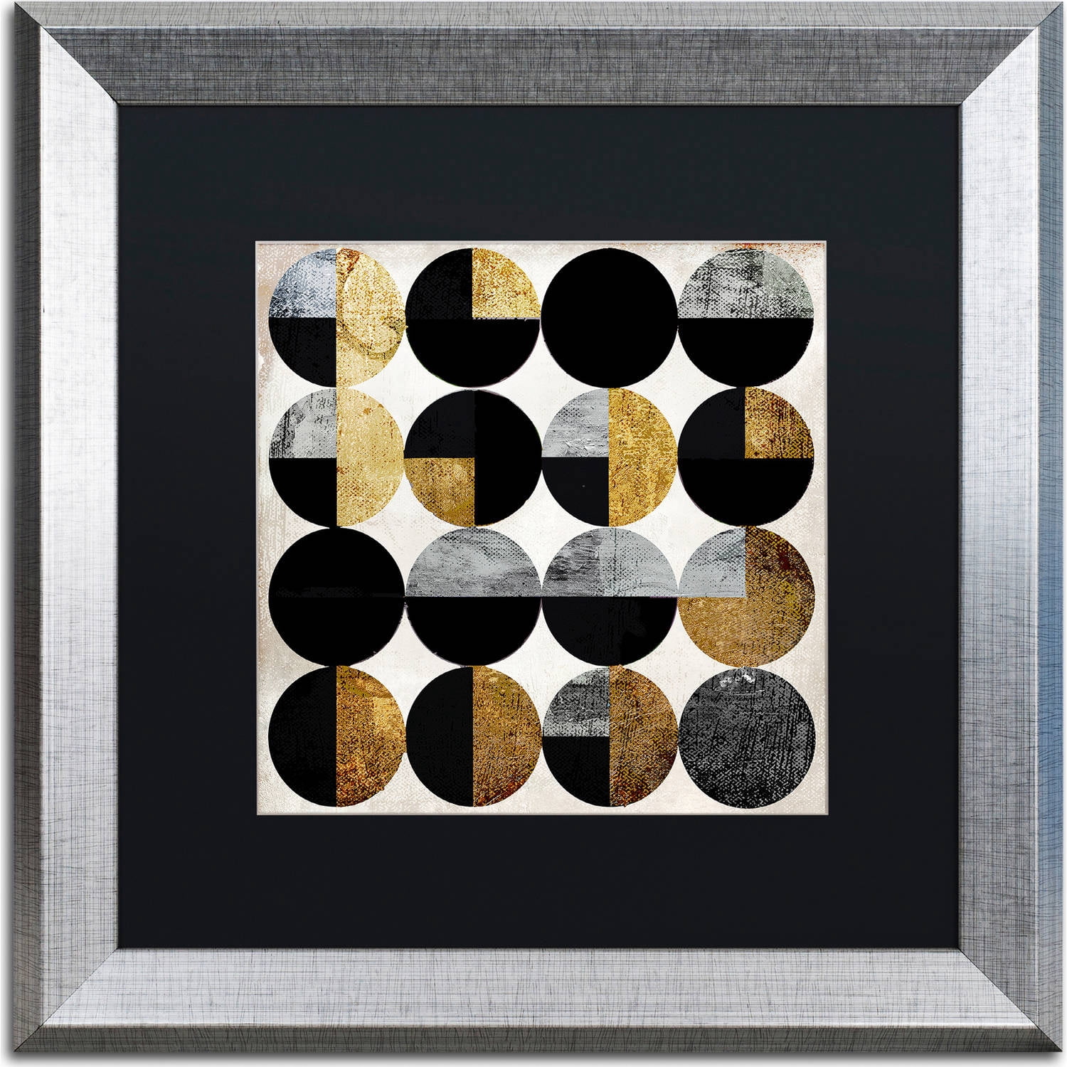 Trademark Fine Art "Conversation" Canvas Art by Color Bakery, Black Matte, Silver Frame