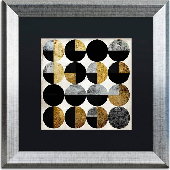 Trademark Fine Art "Conversation" Canvas Art by Color Bakery, Black Matte, Silver Frame