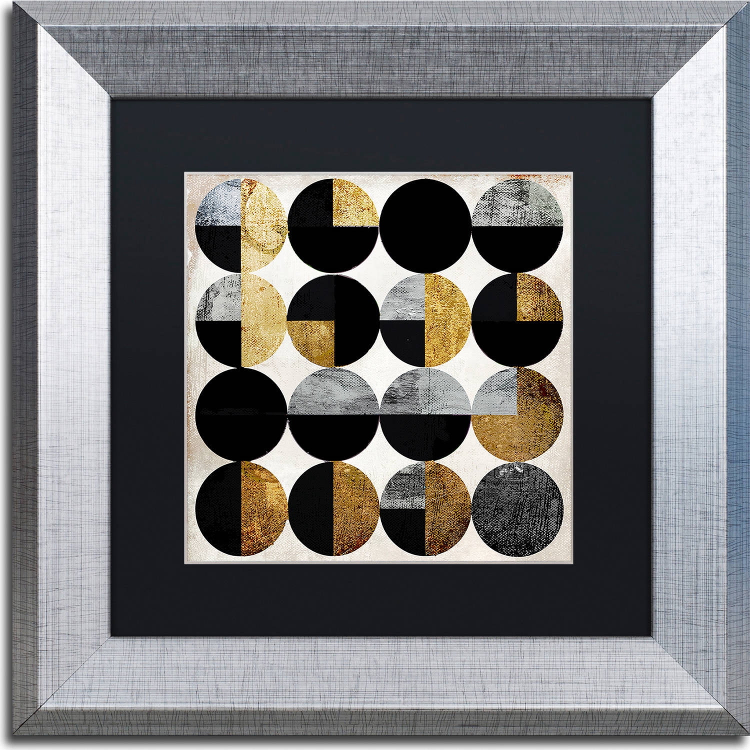 Trademark Fine Art "Conversation" Canvas Art by Color Bakery, Black Matte, Silver Frame