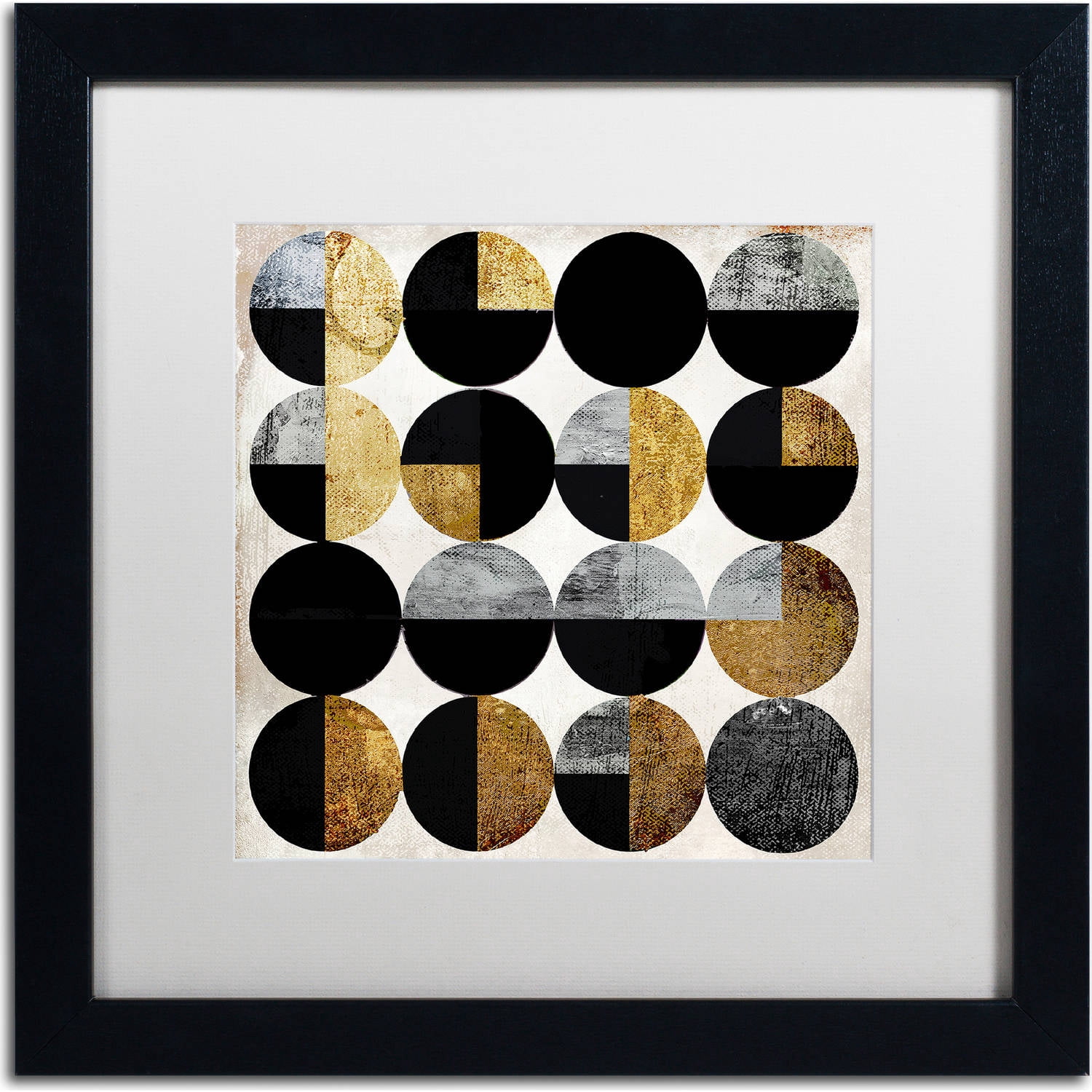 Trademark Fine Art "Conversation" Canvas Art by Color Bakery, White Matte, Black Frame