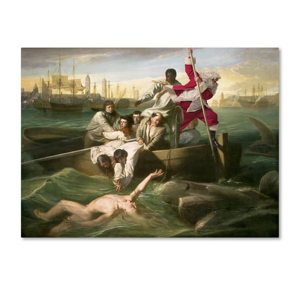 Trademark Fine Art 'Copely-Watson And The Shark' Canvas Art by Ed Wheeler