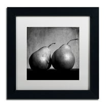Trademark Fine Art "Coqueteo Peras" Canvas Art by Moises Levy White Matte, Black Frame