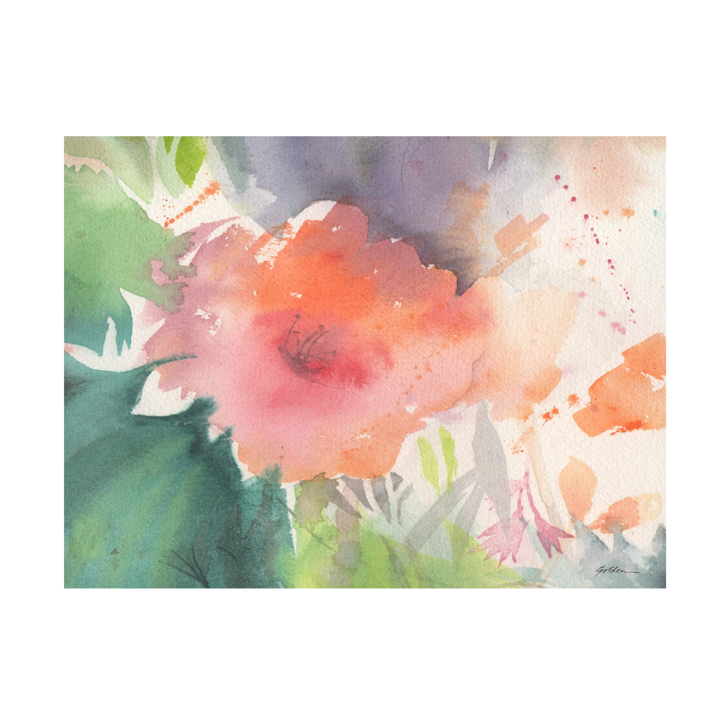 Trademark Fine Art Sheila Golden Coral Blossom Canvas Wall Art - 24x32