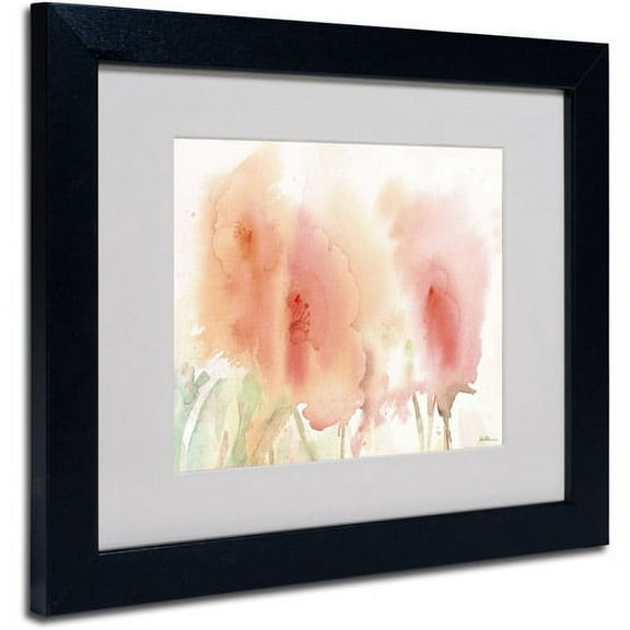 Trademark Fine Art "Coral Composition" Canvas Art by Sheila Golden, Black Frame