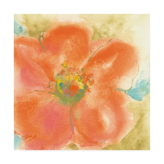 Trademark Fine Art 'Coral Poppy II' Canvas Art by Chris Paschke