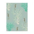 thumbnail image 1 of Trademark Fine Art 'Coral and Seahorse in Seafoam' Canvas Art by Fab Funky, 1 of 3