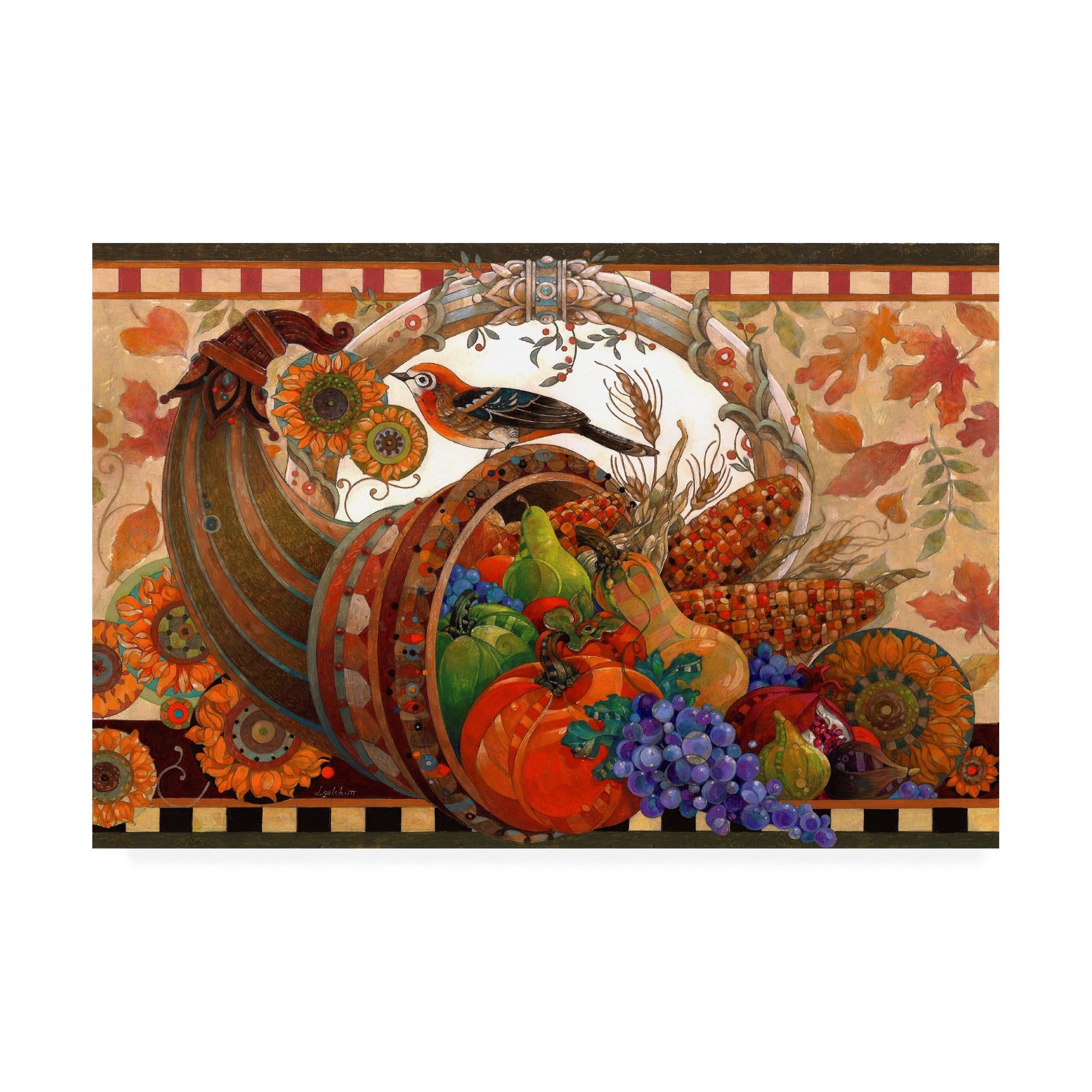 Trademark Fine Art 'Cornucopia Tablecloth' Canvas Art by David Galchutt
