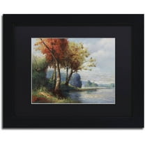 Trademark Fine Art "Corot Tribute" Canvas Art by Daniel Moises, Black Matte, Black Frame