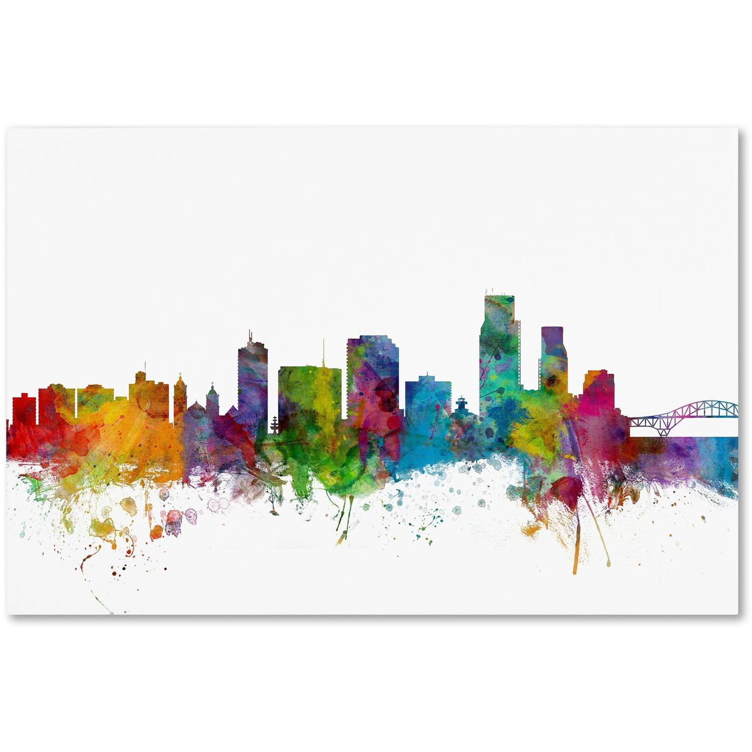 marks.art 絵画　絵　アート Trademark Art Texas Skyline Canvas Art 22 x 32 Giclee Print