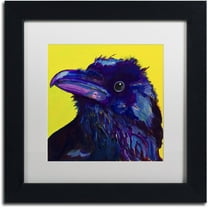 Trademark Fine Art "Corvus" Canvas Art by Pat Saunders-White, White Matte, Black Frame