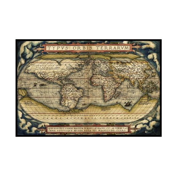 Trademark Fine Art 'Cosmos Ortelius World Map 157' Canvas Art by Vintage Lavoie
