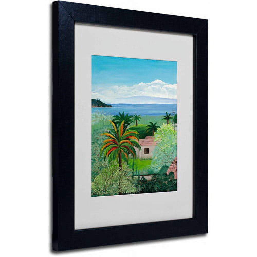 Trademark Fine Art "Costa Rican Beach" Canvas Art by Anonymous, Black Frame