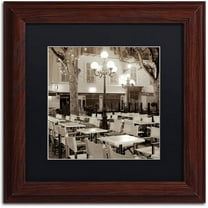 Trademark Fine Art "Cote d'Azur Cafe I" Canvas Art by Alan Blaustein, Black Matte, Wood Frame