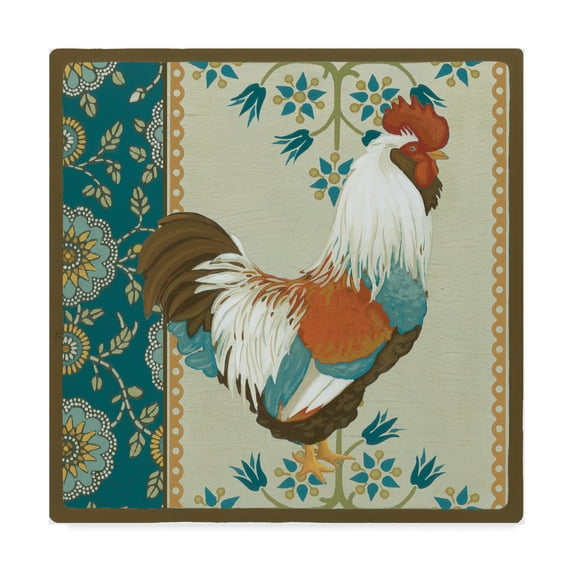 Trademark Fine Art 'Cottage Rooster II' Canvas Art by June Erica Vess