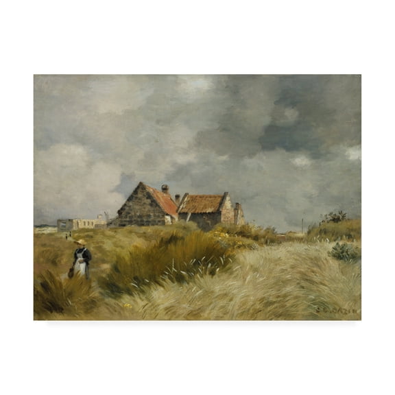 Trademark Fine Art 'Cottage in the Dunes' Canvas Art by Jean Charles Cazin
