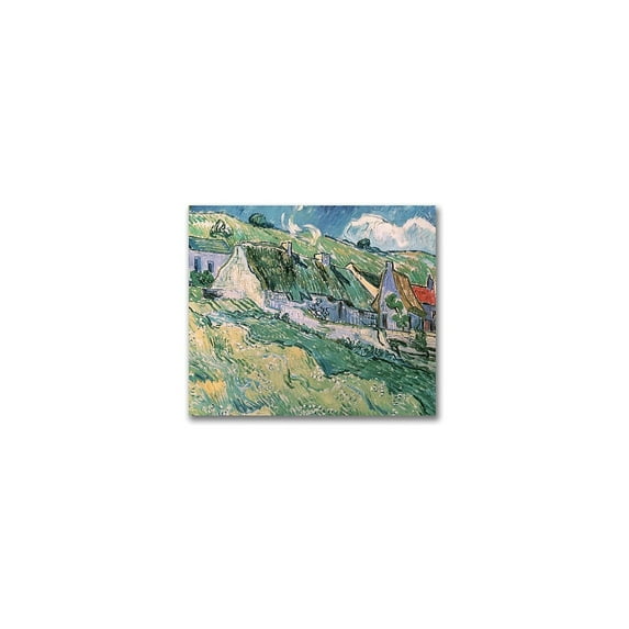 Trademark Fine Art "Cottages at Auvers-sur-Oise 1890" Canvas Wall Art by Vincent van Gogh