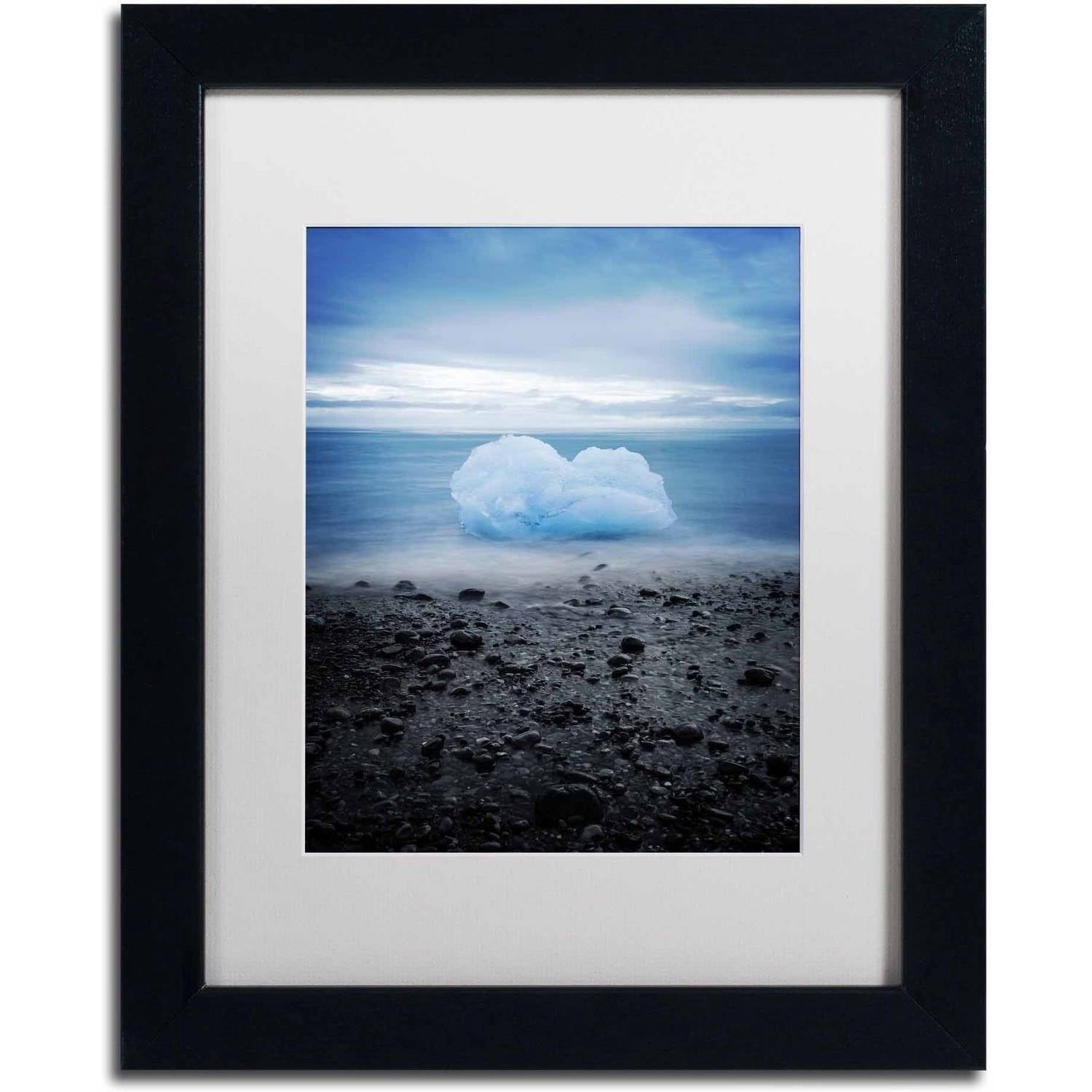 Trademark Fine Art 'Cotton Blue' Canvas Art by Philippe Sainte-Laudy, White Matte, Black Frame