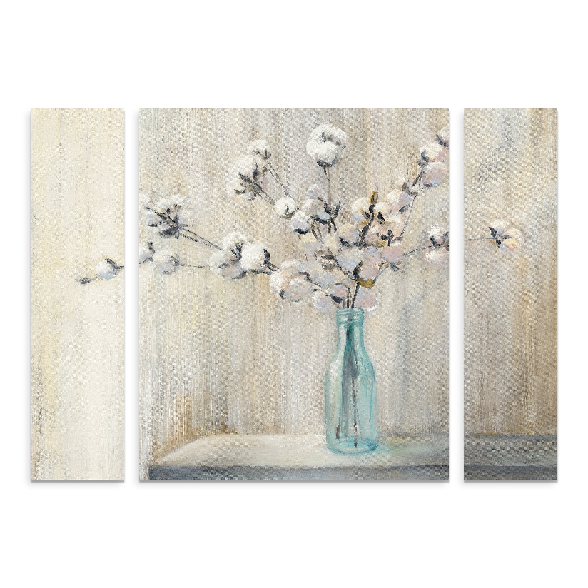 Trademark Fine Art 'Cotton Bouquet' Multi-Panel Canvas Art Set by Julia Purinton