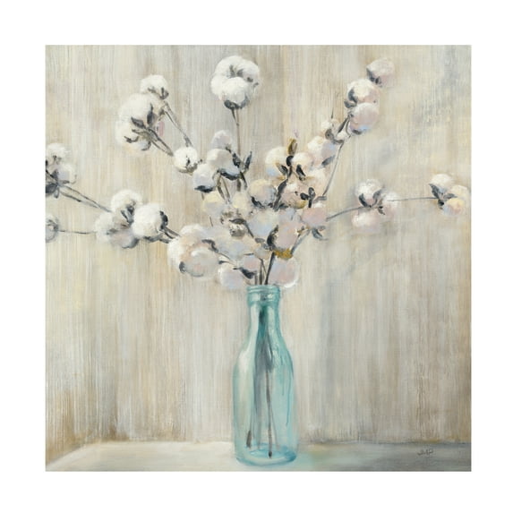Trademark Fine Art 'Cotton Bouquet in Bottle' Canvas Art by Julia Purinton