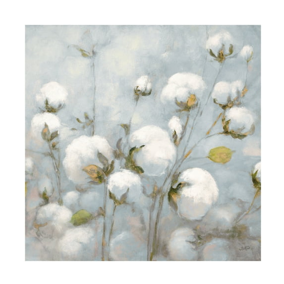 Trademark Fine Art 'Cotton Field Blue Gray Crop' Canvas Art by Julia Purinton