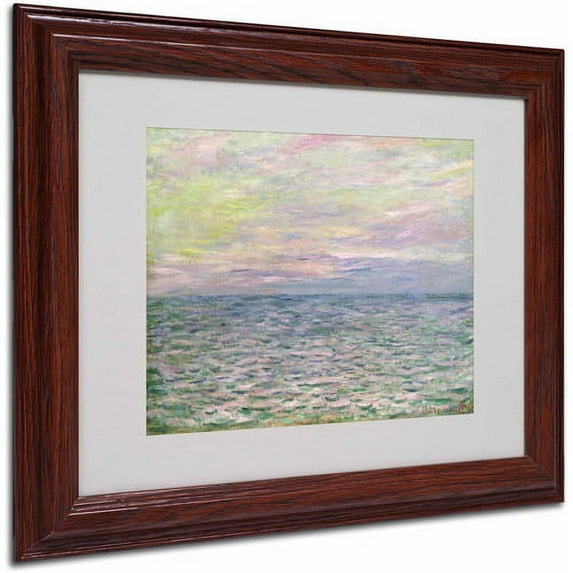 Trademark Fine Art "Coucher de Soleil a Pourvil" Canvas Art by Claude Monet, Wood Frame