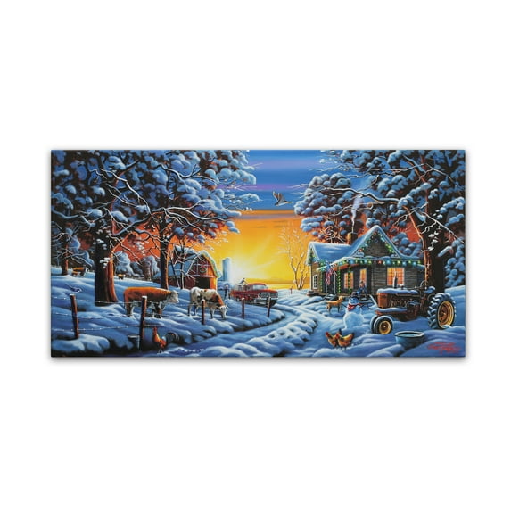 Trademark Fine Art 'Country Christmas' Canvas Art by Geno Peoples