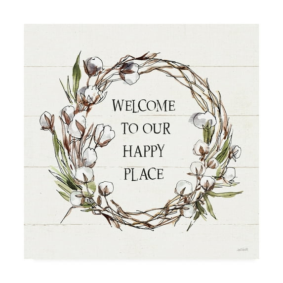 Trademark Fine Art 'Country Life VII Welcome' Canvas Art by Anne Tavoletti