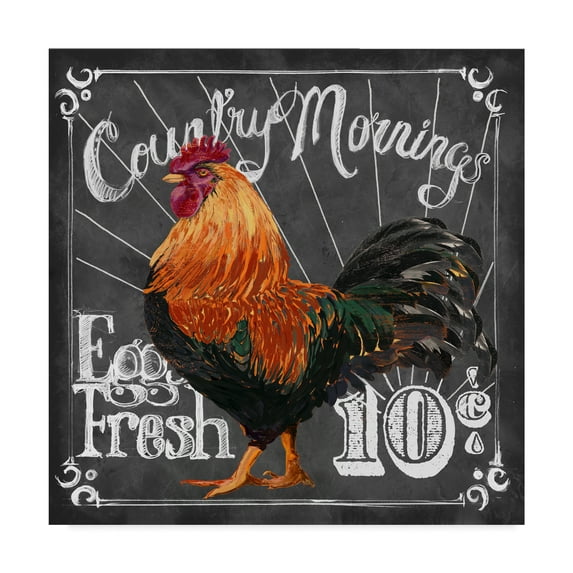 Trademark Fine Art 'Country Mornings Rooster' Canvas Art by Art Licensing Studio