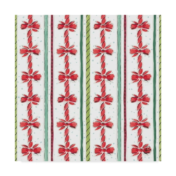 Trademark Fine Art 'Country Poinsettias Step 08A' Canvas Art by Daphne Brissonnet