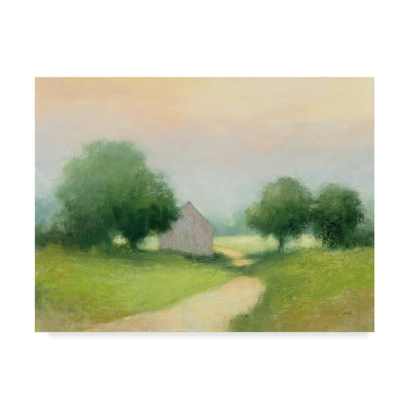 Trademark Fine Art 'Country Road and Barn' Canvas Art by Julia Purinton