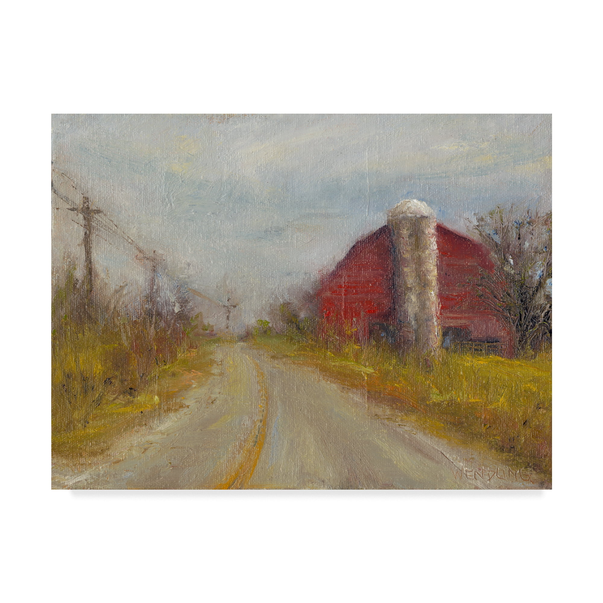 Trademark Fine Art 'Country Silo' Canvas Art by Marilyn Wendling