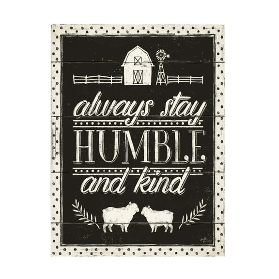 Trademark Fine Art 'Country Thoughts IV Black' Canvas Art by Janelle Penner