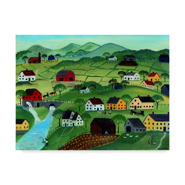 Trademark Fine Art 'Countryside' Canvas Art by Cheryl Bartley