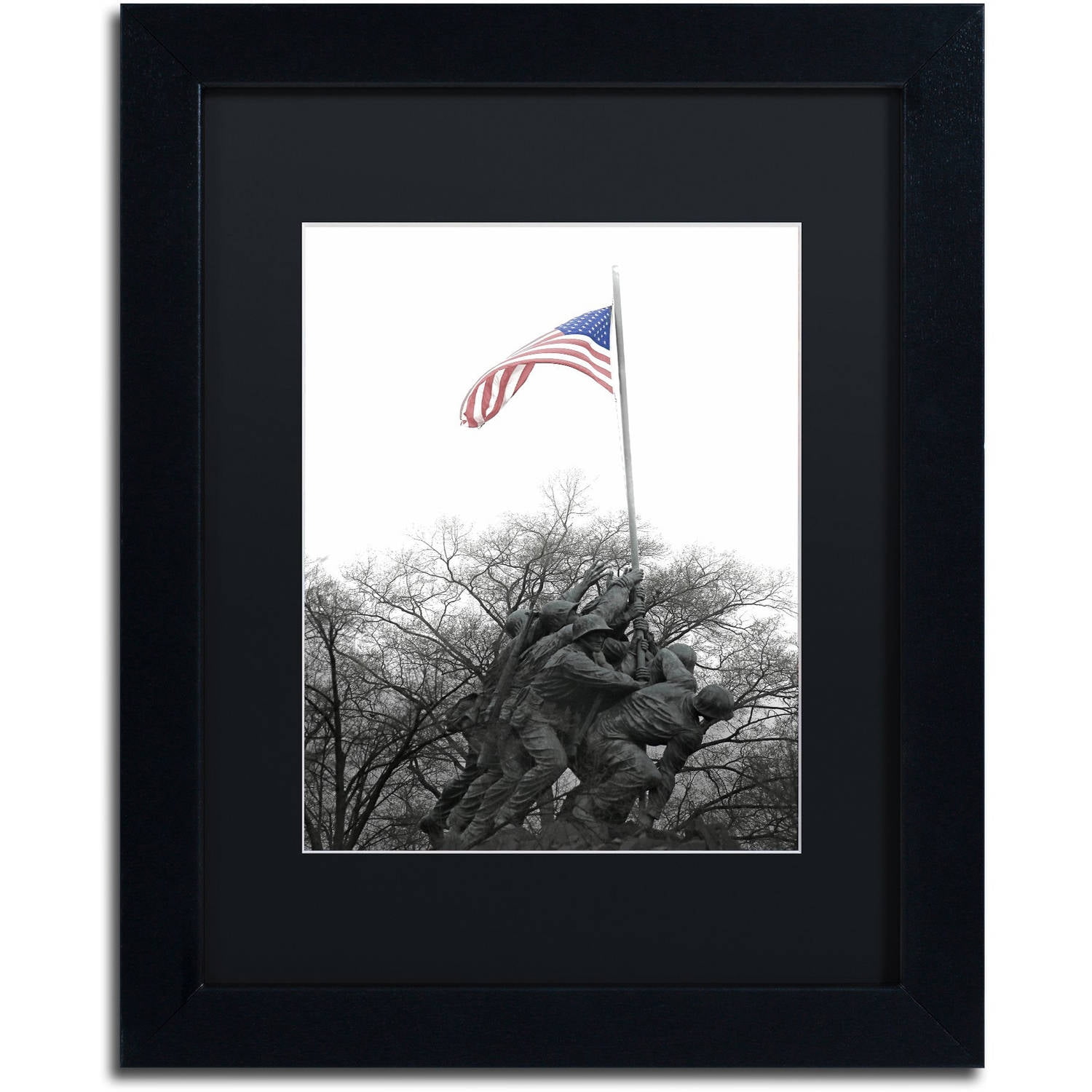 Trademark Fine Art "Courage" Canvas Art by CATeyes, Black Matte, Black Frame